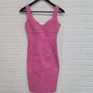Diane Von Furstenberg Hot Pink Body-con Sheath Dress